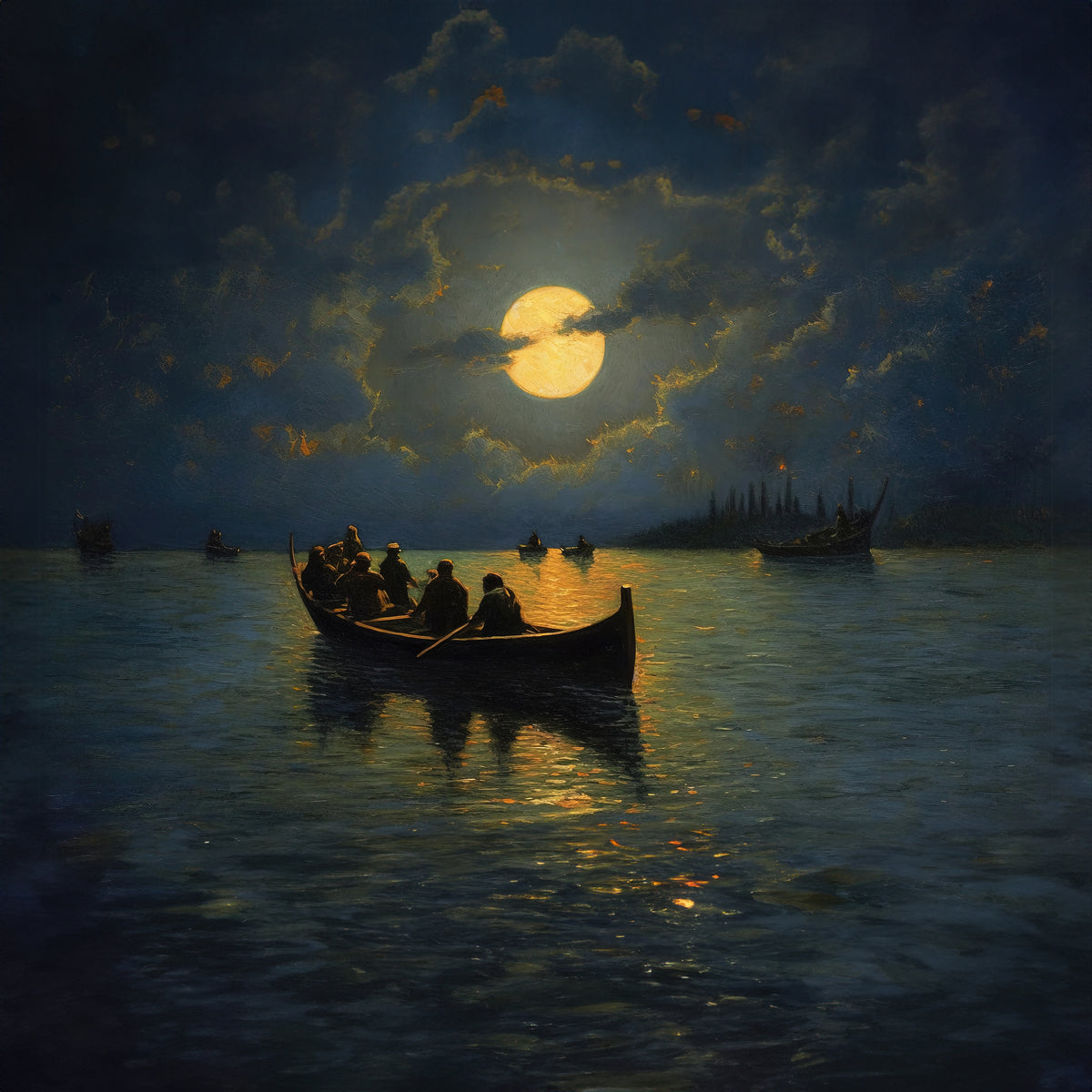 Moonlit Passage of Dreams 0140e Big XXL Large Giant Canvas or Mural Giclee Framed Oversized Wall Art