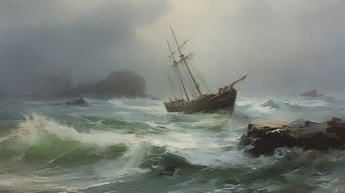 Tempests Embrace at Sea 0147 Big XXL Large Giant Canvas or Mural Giclee Framed Oversized Wall Art 300dpi