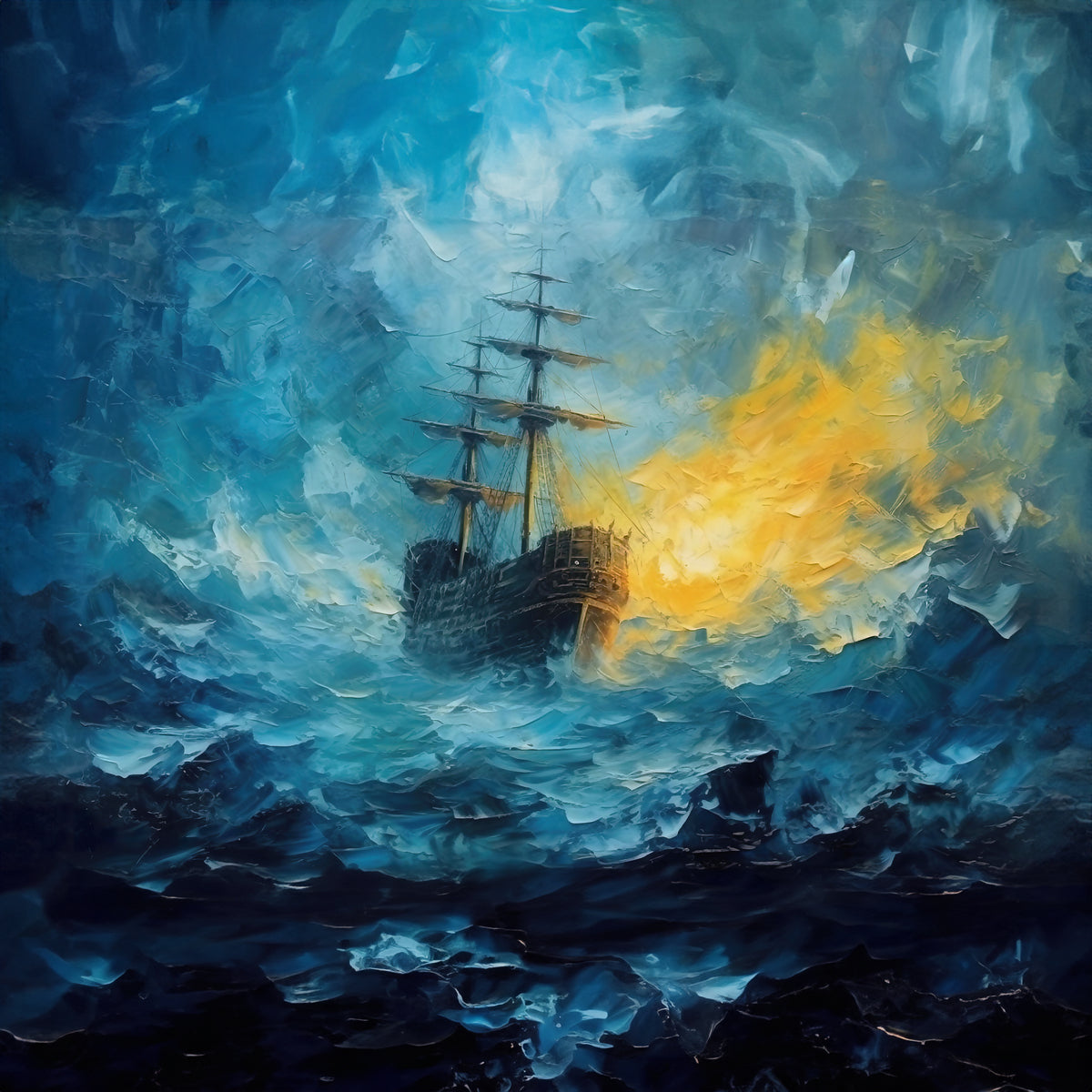 Twilight Maritime Overture 0002e Big XXL Large Giant Canvas or Mural Giclee Framed Oversized Wall Art