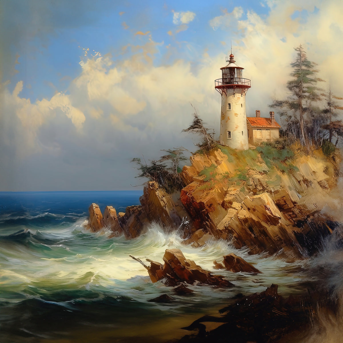 Solitude of the Coastal Watch 0044e Big XXL Large Giant Canvas or Mural Giclee Framed Oversized Wall Art