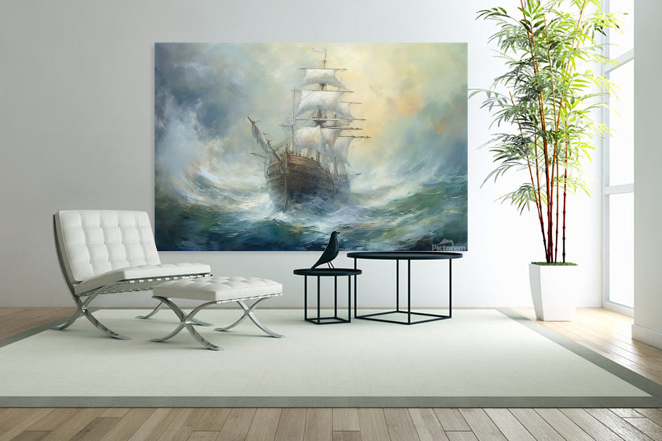 Golden Age of Sail Big XXL Large Giant Canvas or Mural Giclee Framed Oversized Wall Art For Home or Office Wall Decor 0004