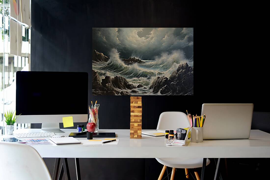Seascapes Evening Glow 0035 Big XXL Large Giant Canvas or Mural Giclee Framed Oversized Wall Art 300dpi