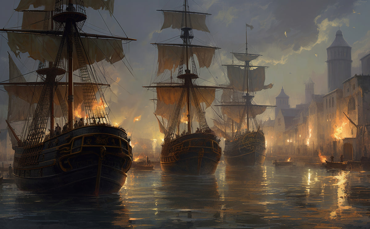 Resolute on the dusk 112e  Big XXL Large Giant Canvas or Mural Giclee Framed Oversized Wall Art