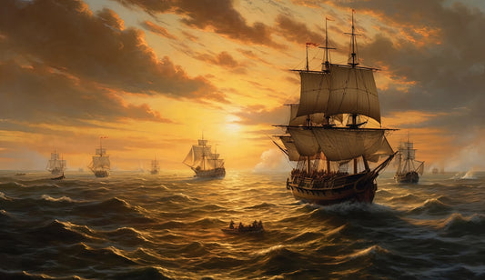 Fleets Glory in the Sunset 0081  Big XXL Large Giant Canvas or Mural Giclee Framed Oversized Wall Art 300dpi