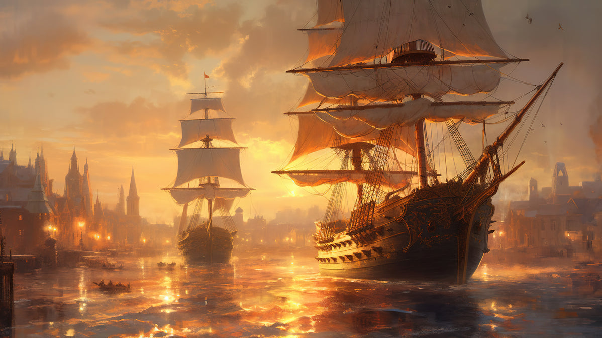 Dusks Glow on the Harbor 0086   Big XXL Large Giant Canvas or Mural Giclee Framed Oversized Wall Art 300dpi