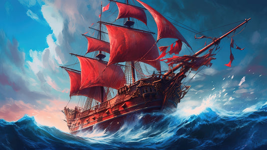 Scarlet Sails at Twilight 0117  Big XXL Large Giant Canvas or Mural Giclee Framed Oversized Wall Art 300dpi