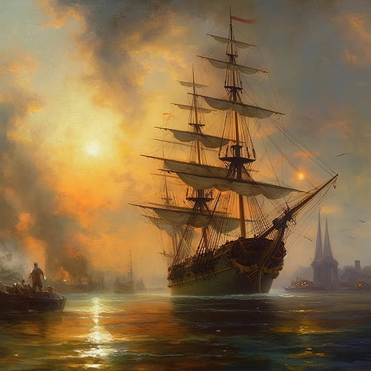 Echoes of the Vintage Historical Battle Glory  Seaport  0137 Big XXL Large Giant Canvas or Mural Giclee Framed Oversized Wall Art For Home or Office Wall Decor300dpi JPG