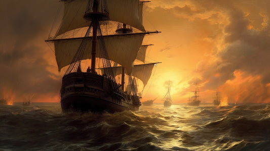 Twilight Naval Glory 0024  Big XXL Large Giant Canvas or Mural Giclee Framed Oversized Wall Art 300dpi