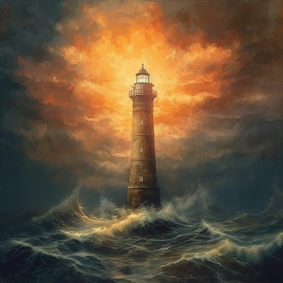 Beacon Amidst Tempest 0033  Big XXL Large Giant Canvas or Mural Giclee Framed Oversized Wall Art 300dpi