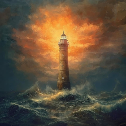 Beacon Amidst Tempest 0033e  Big XXL Large Giant Canvas or Mural Giclee Framed Oversized Wall Art