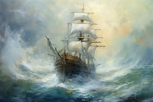 Golden Age of Sail Big XXL Large Giant Canvas or Mural Giclee Framed Oversized Wall Art For Home or Office Wall Decor  0004