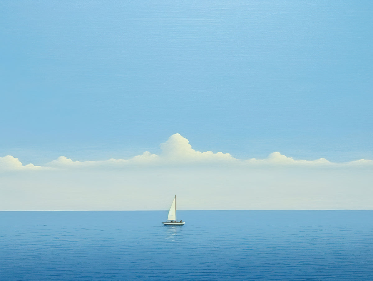 Serenity on Azure Waters 0048   Big XXL Large Giant Canvas or Mural Giclee Framed Oversized Wall Art 300dpi