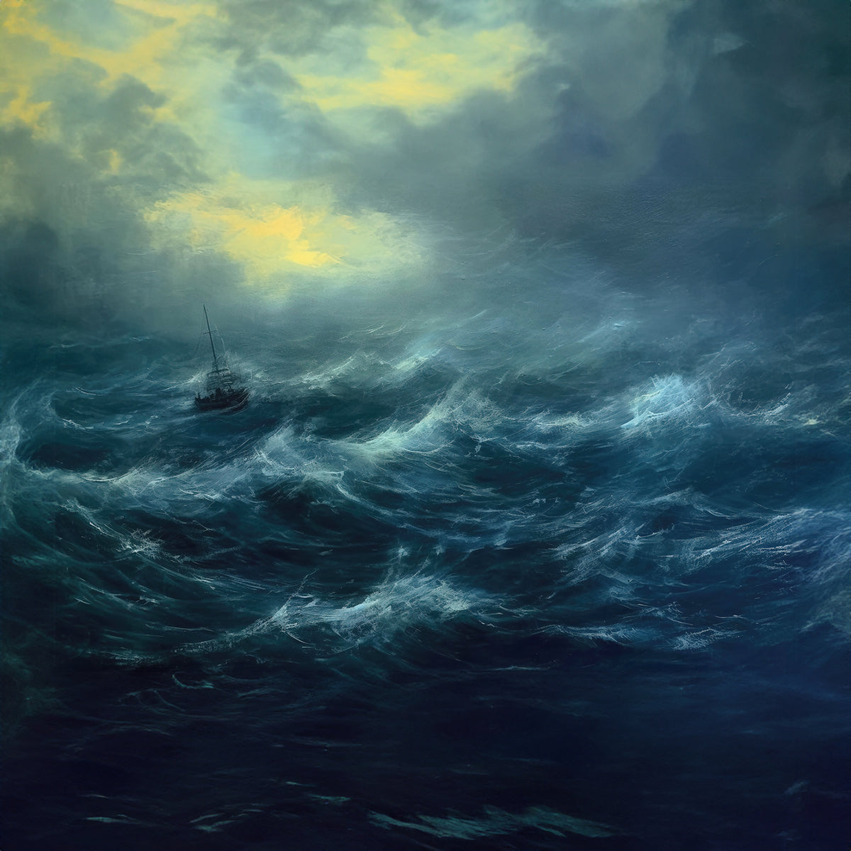 Storms Wrath at Sea 0049e  Big XXL Large Giant Canvas or Mural Giclee Framed Oversized Wall Art