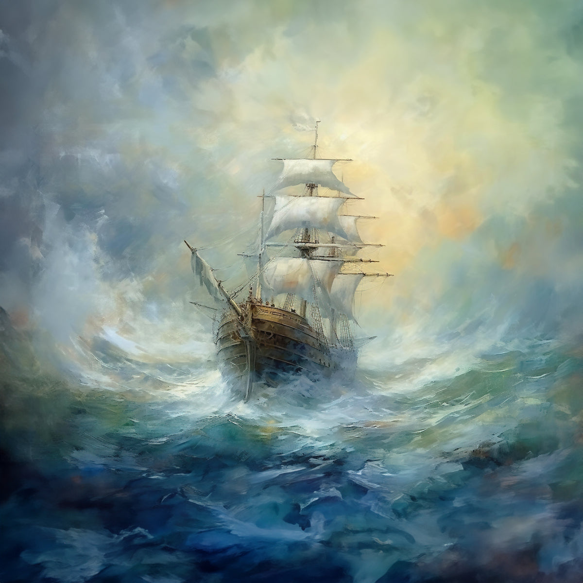 Mist and Mast 0004e  Big XXL Large Giant Canvas or Mural Giclee Framed Oversized Wall Art