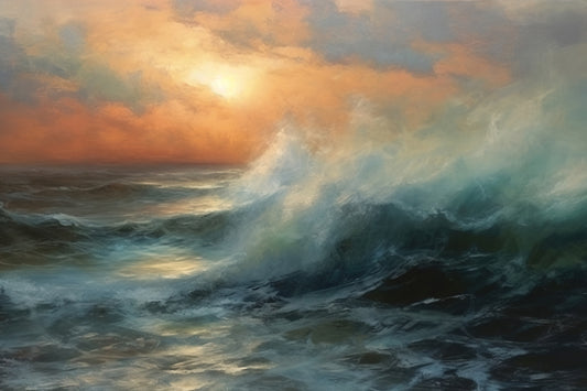 Sunset Surge 0053  Big XXL Large Giant Canvas or Mural Giclee Framed Oversized Wall Art 300dpi