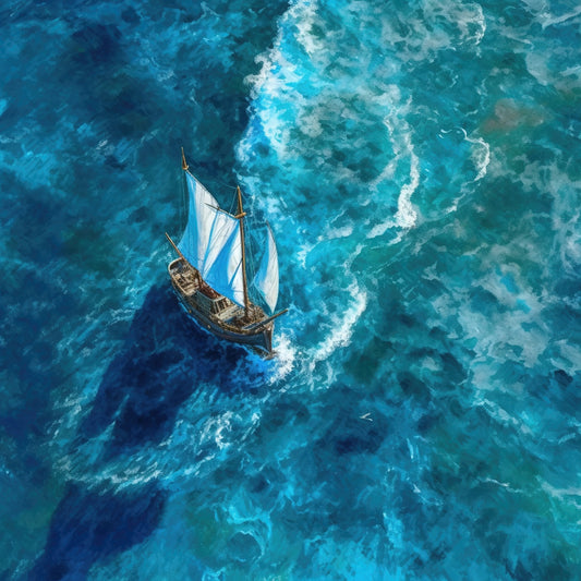 Solitary Sail in the Azure Realm 0071 300dpi  Big XXL Large Giant Canvas or Mural Giclee Framed Oversized Wall Art