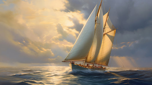 sail alone into the sunset solitude 0074  Big XXL Large Giant Canvas or Mural Giclee Framed Oversized Wall Art 300dpi