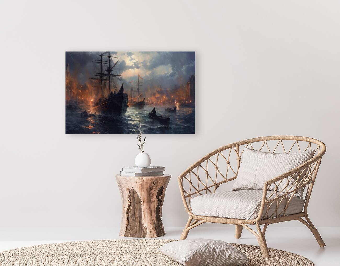 Harbor Nights Approach Big XXL Large Giant Canvas or Mural Giclee Framed Oversized Wall Art  0037 300dpi JPG