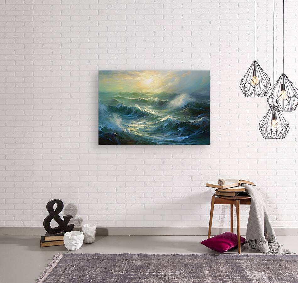 painting great raging waves storm on canvas 0055  Big XXL Large Giant Canvas or Mural Giclee Framed Oversized Wall Art 300dpi