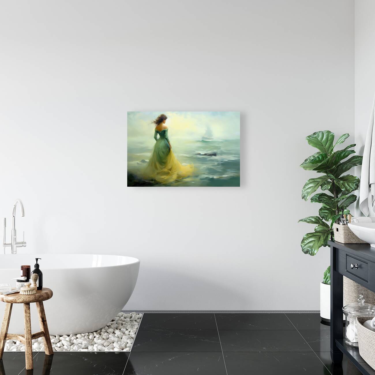 Awaiting his return Solitudes Golden Shore waiting 0124 Big XXL Large Giant Canvas or Mural Giclee Framed Oversized Wall Art For Home or Office Wall Decor300dpi JPG