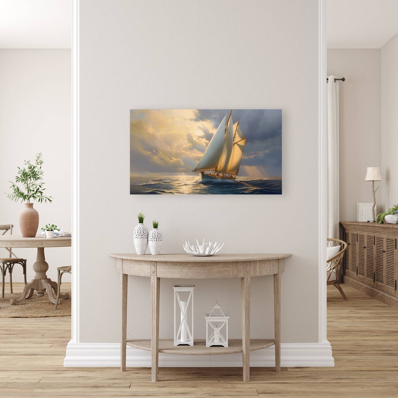 sail alone into the sunset solitude 0074  Big XXL Large Giant Canvas or Mural Giclee Framed Oversized Wall Art 300dpi