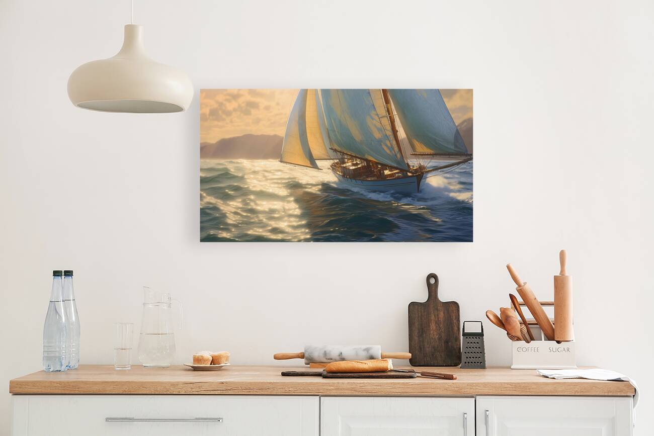 The Perfect race Regatta at Golden Hour 0075  Big XXL Large Giant Canvas or Mural Giclee Framed Oversized Wall Art 300dpi