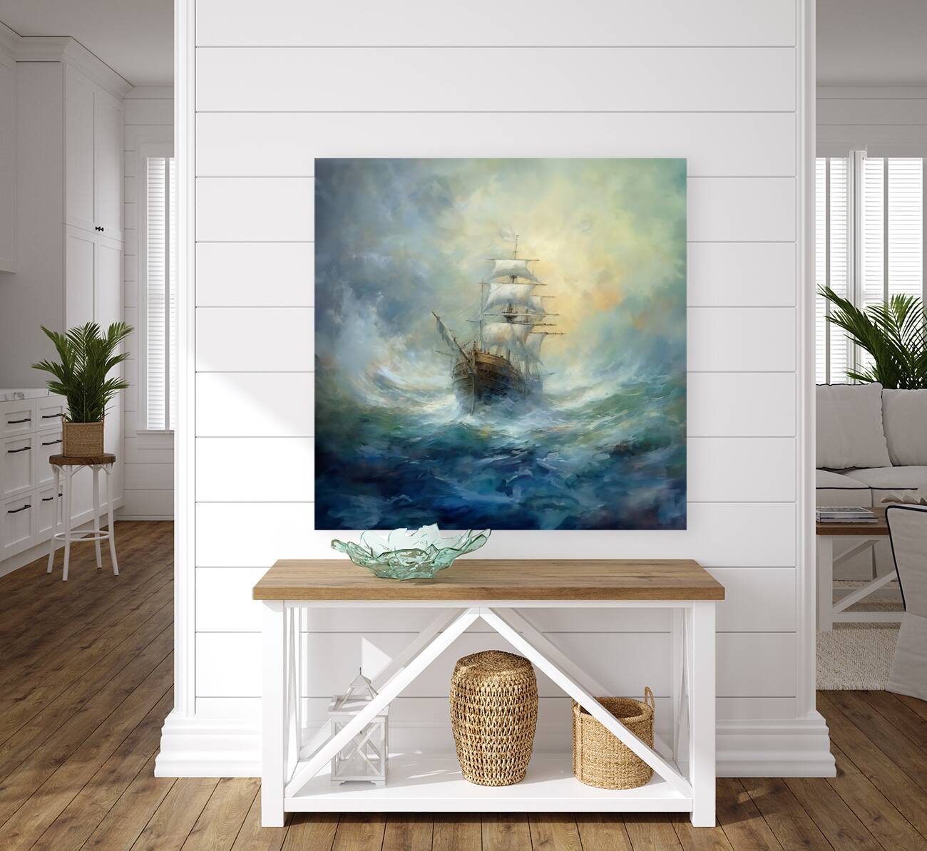 Mist and Mast 0004e  Big XXL Large Giant Canvas or Mural Giclee Framed Oversized Wall Art