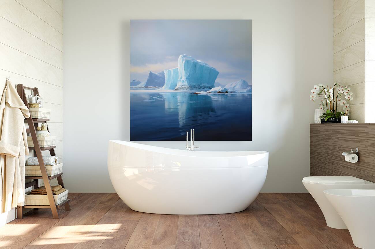 Silent Sentinel of the Ice 0064e Big XXL Large Giant Canvas or Mural Giclee Framed Oversized Wall Art For Home or Office Wall Decor