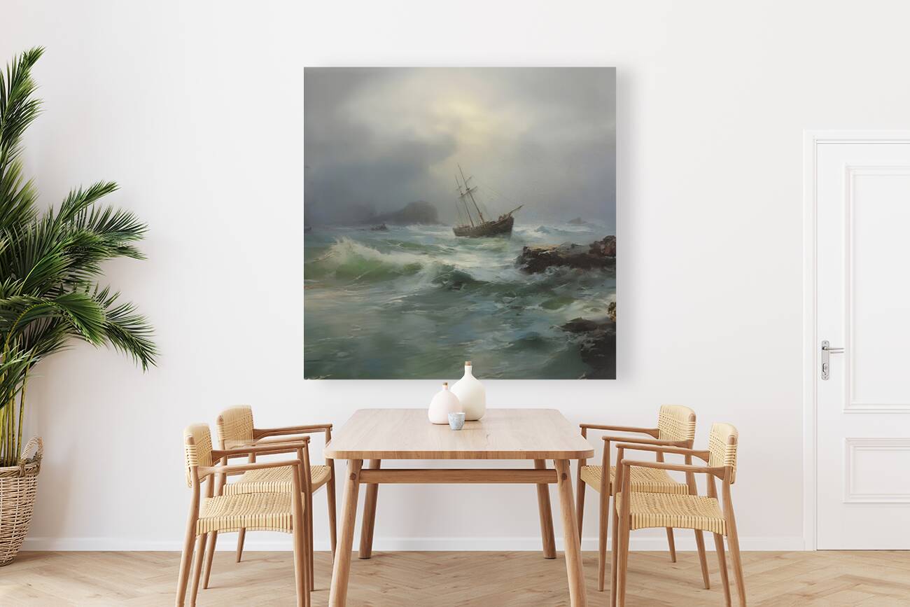 Tempests Embrace at Sea 0147e  Big XXL Large Giant Canvas or Mural Giclee Framed Oversized Wall Art