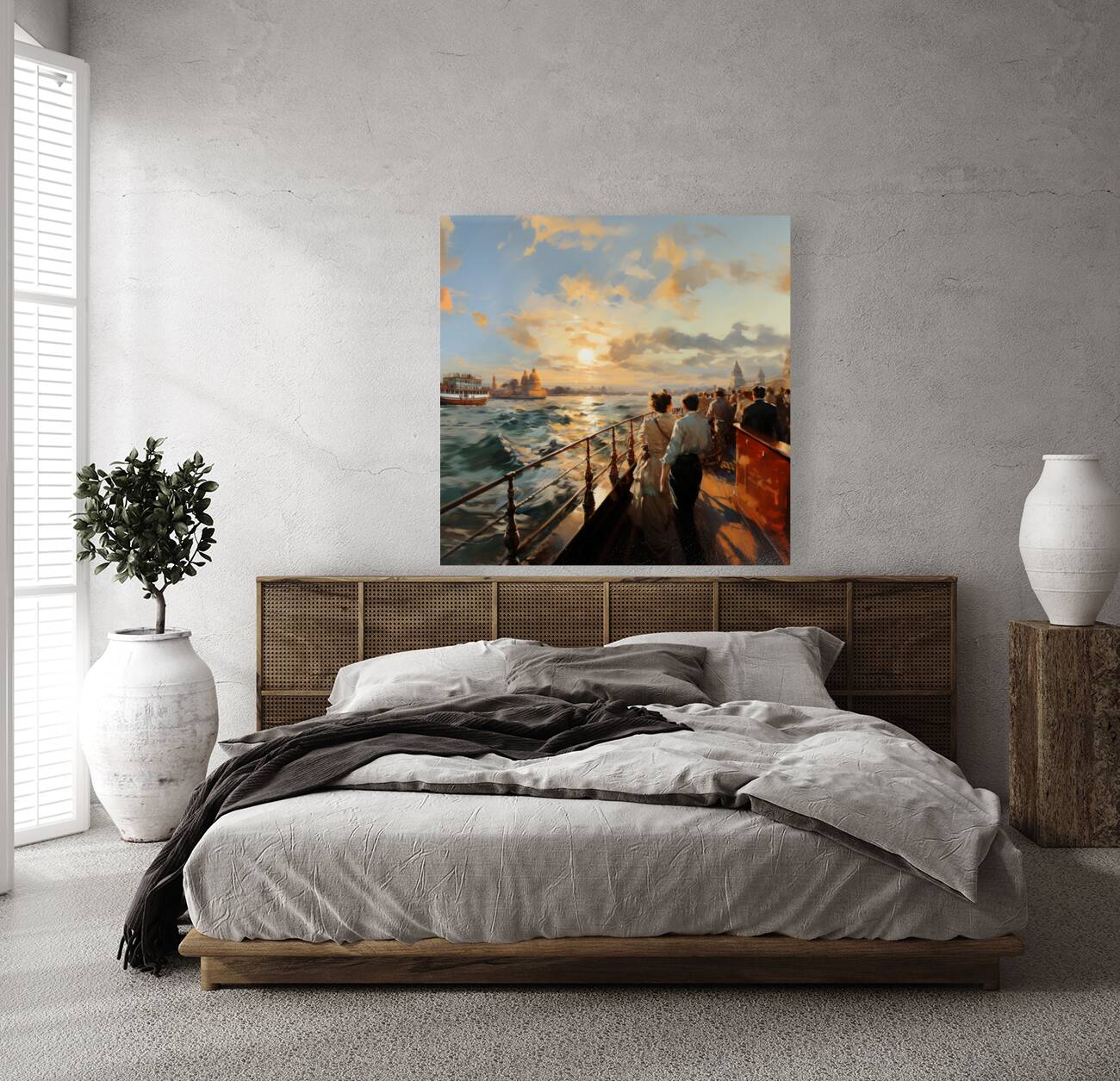 Sunset Sojourn: A Voyage of Discovery 0153  Big XXL Large Giant Canvas or Mural Giclee Framed Oversized Wall Art