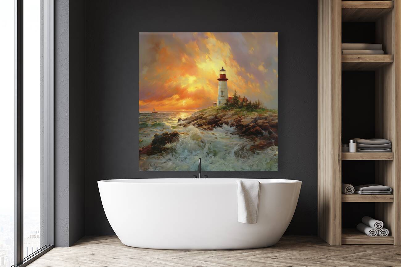 Beacons Blaze at Sunset 0040e  Big XXL Large Giant Canvas or Mural Giclee Framed Oversized Wall Art