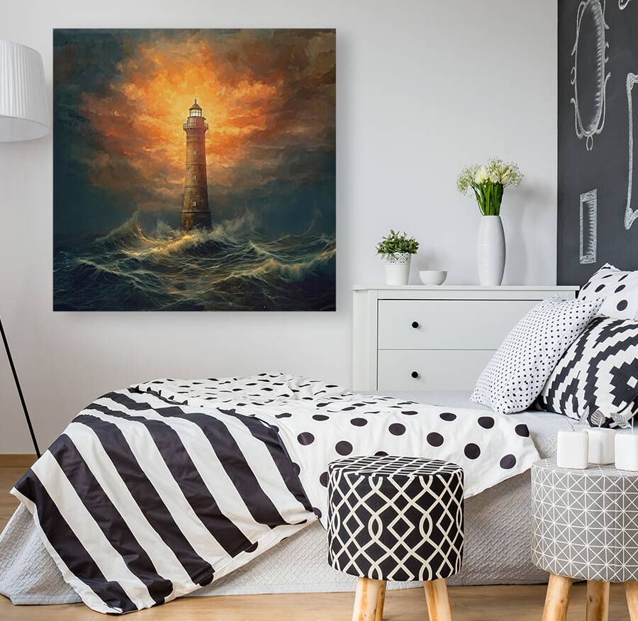 Beacon Amidst Tempest 0033e  Big XXL Large Giant Canvas or Mural Giclee Framed Oversized Wall Art