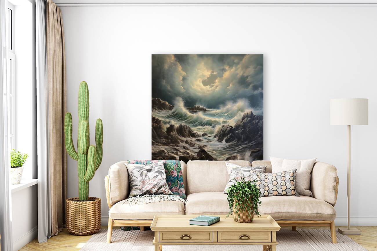 Seascapes Evening Glow 0035e  Big XXL Large Giant Canvas or Mural Giclee Framed Oversized Wall Art