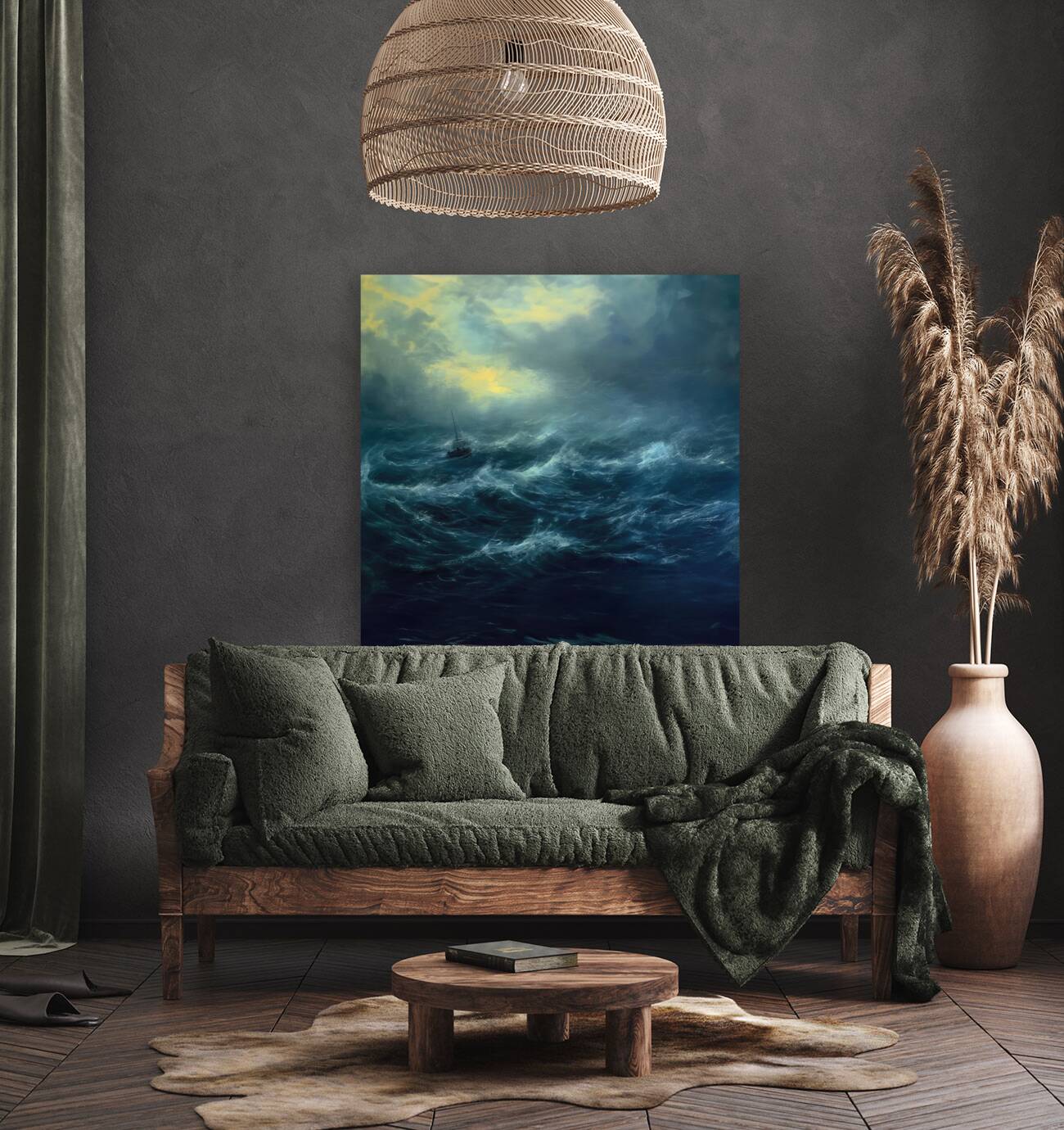 Storms Wrath at Sea 0049e  Big XXL Large Giant Canvas or Mural Giclee Framed Oversized Wall Art